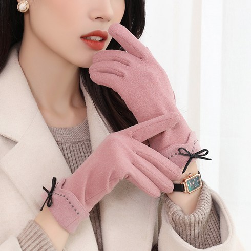 베티스트 여성 겨울 고급 모직 울 장갑 스마트폰 터치장갑 기모 방한
