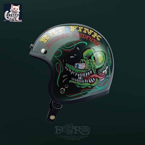 문아이즈 fink gallop 소두핏헬멧 한정판헬멧 랫핑크 RUNNER Rat, 올리브그린(3c)