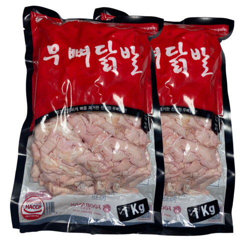 푸드맥스 닭발 원료 무뼈닭발, 1kg, 2개