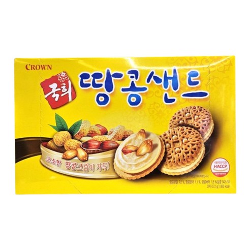 크라운제과 땅콩샌드 372g x 6곽, 1개