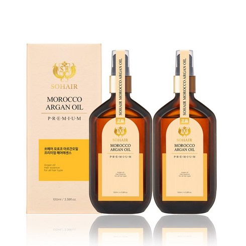 쏘헤어 모로코 아르간오일 프리미엄 에센스, 100ml, 2개