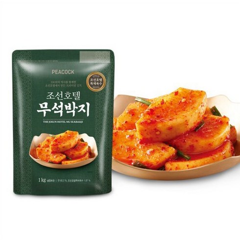 피코크 조선호텔 무 석박지 1kg 아이스팩 포장, 1개