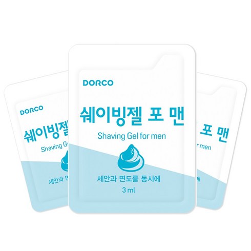 여행용쉐이빙폼 - 도루코 페이스 일회용 쉐이빙젤 3ml 쉐이빙 젤, 100개