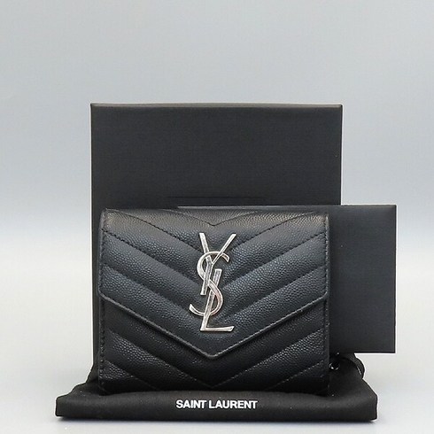 고이비토 중고명품 생로랑 마틀라세 컴팩트 3단 반지갑 K4293YSL
