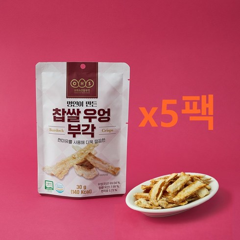 오희숙 명인 전통 찹쌀 부각, 5개, 30g