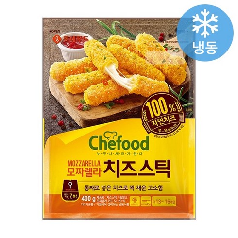 롯데 모짜렐라 치즈스틱, 400g, 2개