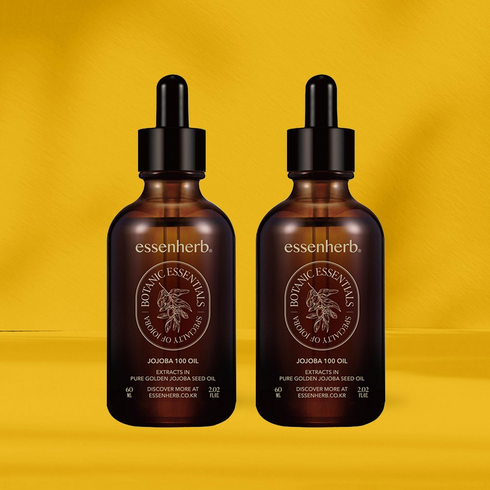 빠른 배송 에센허브 호호바 100 오일 60ml X 2개 비건 페이스오일 멀티오일 (기프티콘 증정)