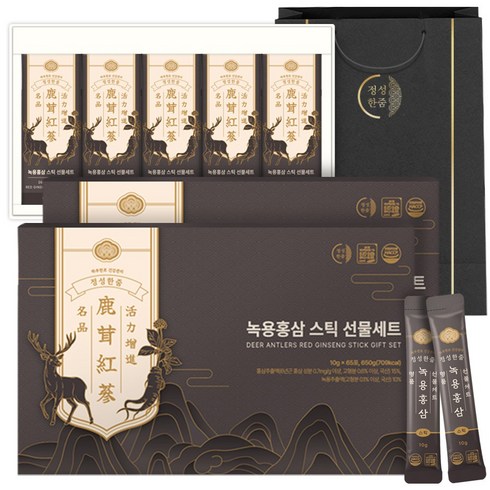 정성한줌 녹용홍삼 스틱 선물세트, 2개, 650g
