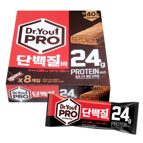 2023년 가성비 최고 프로틴바 - 닥터유 프로 단백질 바, 70g, 8개