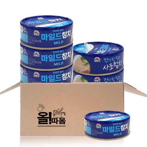 참치200g - 올따옴기획 사조 마일드참치 200g 6입, 6개