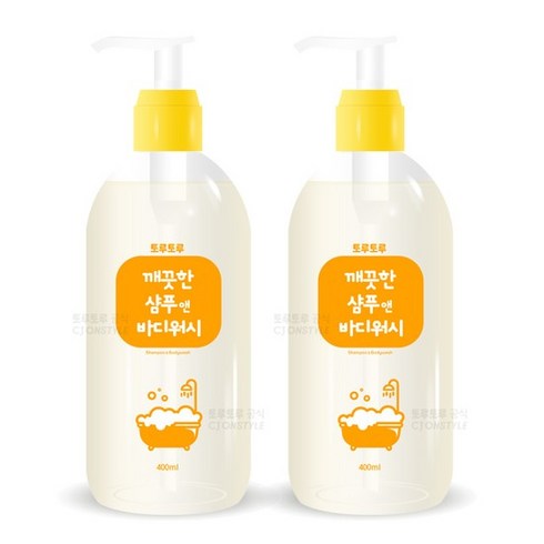 토루토루 - 토루토루 깨끗한샴푸&바디워시 400ml 2개SET, 2개