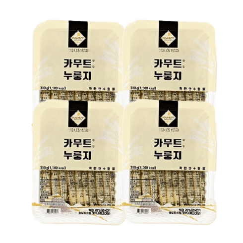 카무트누룽지 건강 간식 바삭 고소한 맛 330g x 4팩, 그레인온 카무트 누룽지 330g 선물박스증정