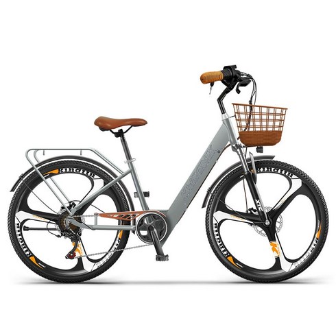 2023년 가성비 최고 알톤전기자전거 - Montheria 전기자전거 36V 전동자전거 24/26인치 B918-127, 10AH-25KM, 26인치 그레이