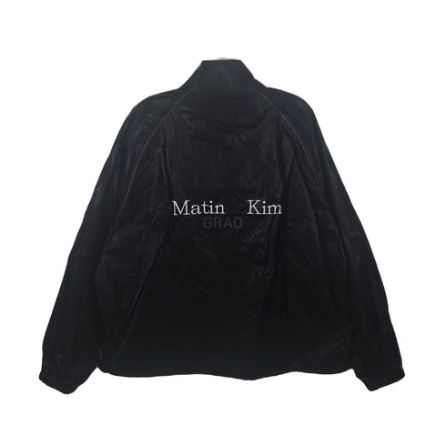 [당일발송] 마뗑킴 자켓 로고 코팅 점퍼 블랙 아이보리 MATIN KIM LOGO COATING JUMPER