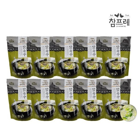 참프레 닭육수 700gx10개 무료배송/실온보관 국내산 닭뼈 L-글루탐산나트륨 설탕 무첨가 샤브샤브 파스타 미역국 칼국수 카레 죽 라멘 만두국 떡국 리조또 간식, 10개, 700g