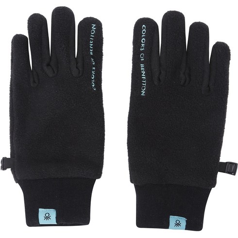 2023년 가성비 최고 주니어스케이트장갑 - 베네통키즈 아동용 라벨 플리스 스마트폰 터치 장갑 QCGLP4261BK