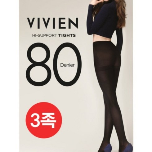 비비안 80D 불투명 타이즈 TS0413 ×3족