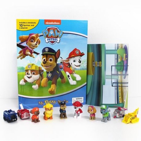 Paw Patrol My Busy Book 퍼피구조대 비지북 피규어책 (포 패트롤):[ 미니피규어 10개 놀이판 포함 ], Phidal Art, Paw Patrol My Busy Book 퍼피구조.., Phidal(저),Phidal Art..