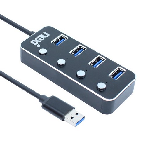 NEXI USB3.0 4포트 허브 무전원 메탈바디 NX626-1