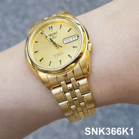 세이코5오토매틱 - [정품]SEIKO 정품 SEIKO 5 SNK366K1 세이코시계 오토매틱메탈시계 남성손목시계 정장시계 금장시계