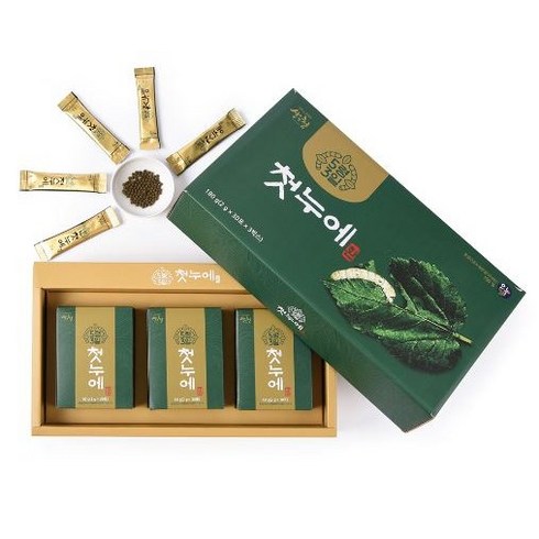 동결건조 5령 3일 첫누에환 개별 스틱포장 180g 2개월분, 1box