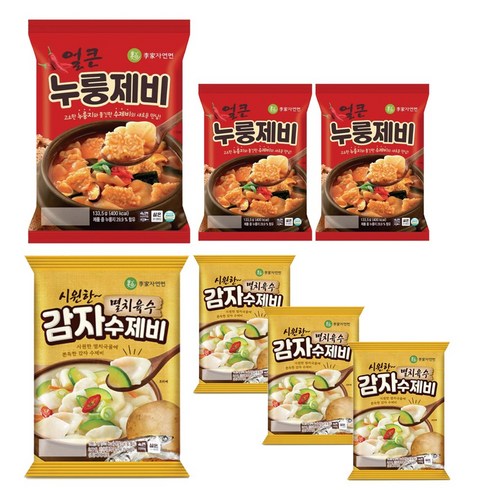 열칼제비 - 코스트코 이가자연면 감자수제비 얼큰누룽제비, 7개, 160g