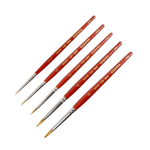 바바라 세필붓 73R 5본조 세트, 9세트