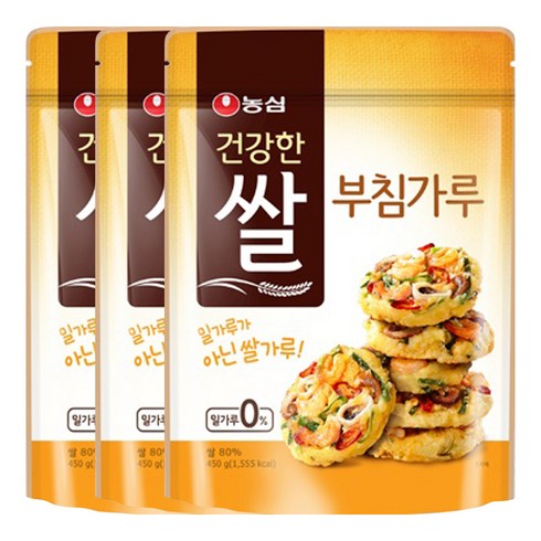 농심 건강한 쌀 부침가루 450g X 3개