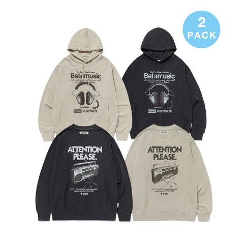 비바스튜디오 베타 X 어텐션 2팩 램 그레이/차콜