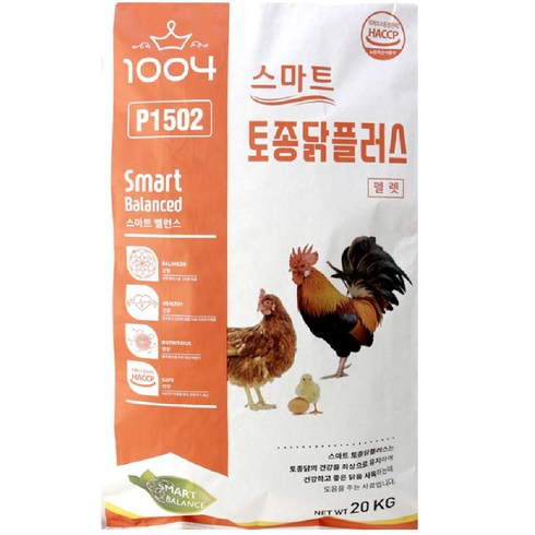 스마트 토종닭 플러스펠렛 사료, 20kg, 1개