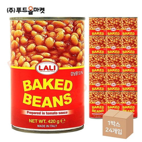 베이크드빈 - 푸드올마켓_ 라리 베이크드빈스 한박스 (420g x 24ea), 420g, 24개