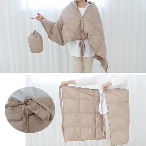 2023년 가성비 최고 위글위글 패딩담요 - 구스 패딩 무릎담요 똑딱이 망토 치마담요 학생 선물 차량용 회사 사무실 카페 단추담요 소파 블랭킷