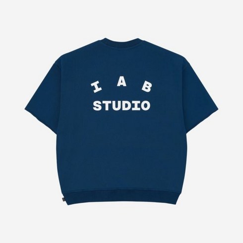 아이앱 스튜디오 헤비 숏슬리브 스웨트셔츠 네이비 - 23FW IAB Studio Heavy Short Sleeve Sweatshirt Navy 230472