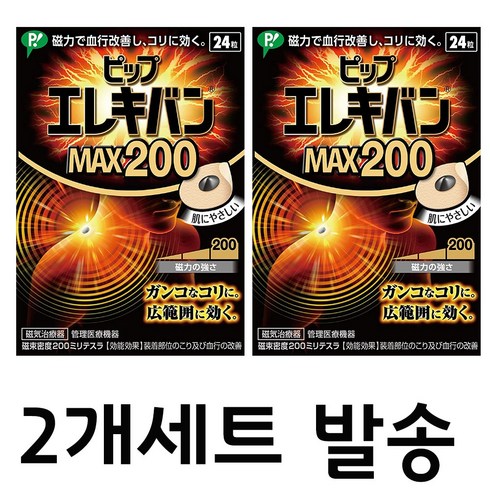 일본자석파스 - 피프 에레키반 MAX 200 24매 48매 2개세트 일본 자석파스, 24매입, 2개