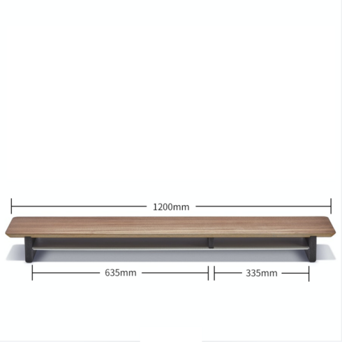 그로브메이드 - acmeware 그로브메이드 모니터 받침대 데스크셋업 듀얼 선반 와이드 대형 인테리어 원목 자작나무 고급 럭셔리, 1200 다크월넛 2단