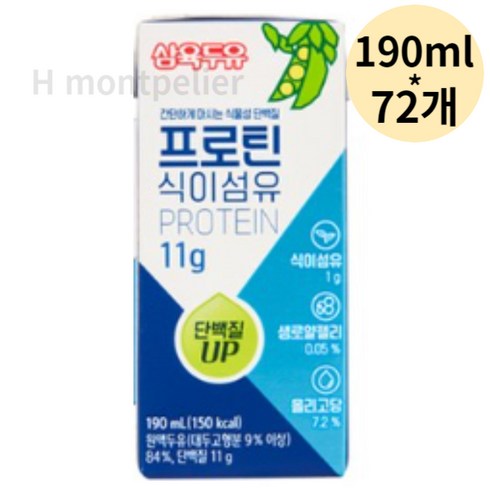 삼육두유 프로틴 식이섬유 190ml, 13680ml, 1개