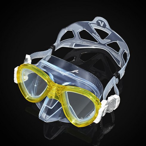스킨 스쿠버 다이빙 마스크 드라이 스노쿨링 세트, 레몬 옐로우 FR01YE 새제품