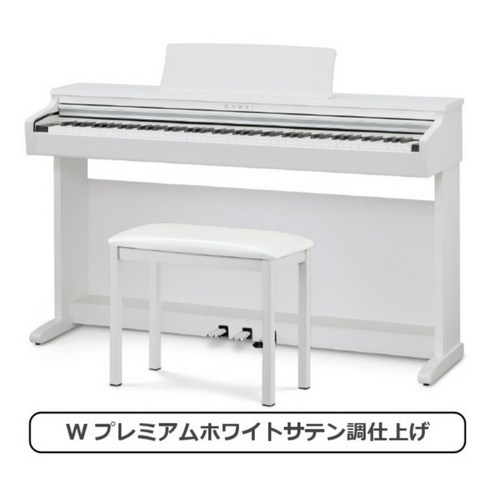 가와이 KAWAI 디지털 피아노 입문 모델 88 키 반응형 해머 액션 KDP120 헤드폰 의자 세트 화이트 블랙 로즈우드 3가지 색상, W프리미엄 화이트