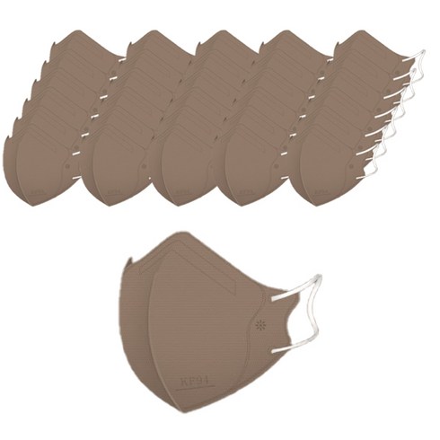 아바마스크 아바 AVA KF94 대형 컬러 마스크 성인용, 10매입, 10개, 모카베이지