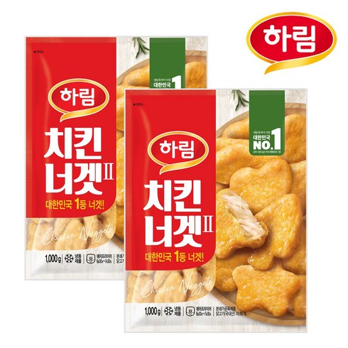 [하림]하림 치킨너겟2 1kg+1kg, 2개, 상세설명 참조