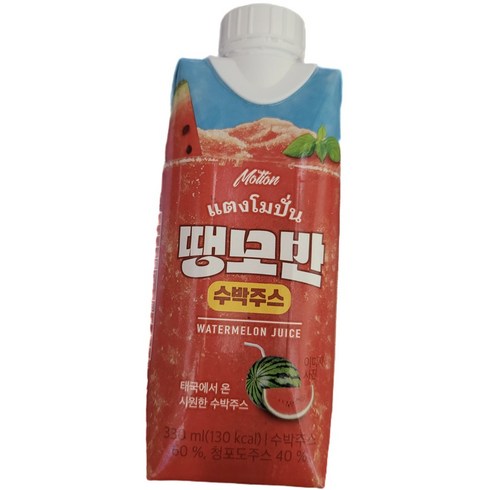 수박맨 - 땡모반 수박주스, 4개, 330ml