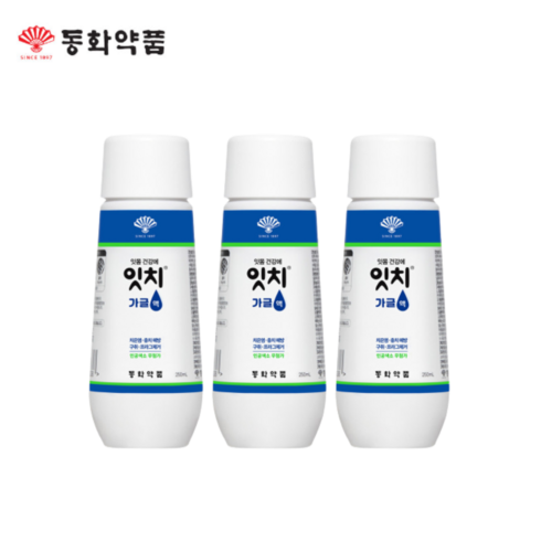 동화약품 잇치 가글 250ml x 3개 치은염 충치예방 구취 프라그제거