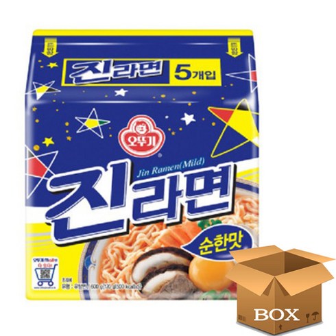 오뚜기 진라면 순한맛 멀티팩 한박스(40봉), 40개