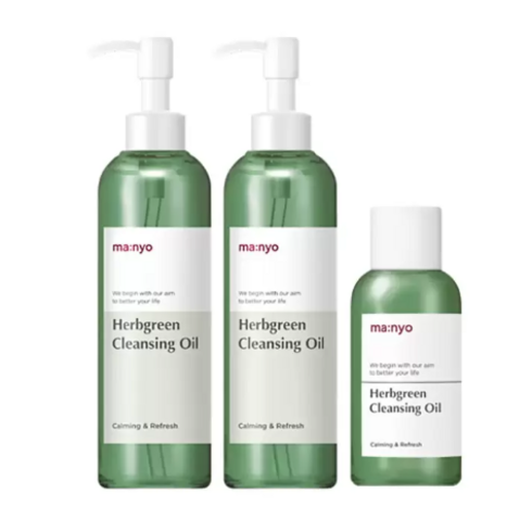 Manyo Herbgreen Cleansing Oil 200ml X 2 + 55ml 마녀공장 허브 클렌징 오일, 옵션