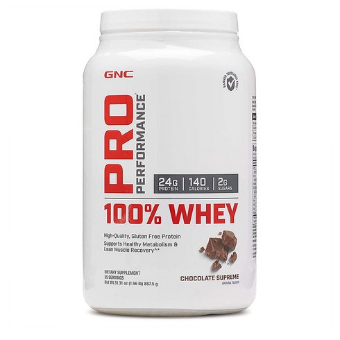 GNC 지엔씨 프로 퍼포먼스 100% 웨이 프로틴 아이솔레이트 Properformance Whey Protein 쵸코 슈프림 887g 1개
