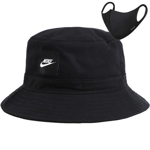 2023년 가성비 최고 골프버킷햇 - 나이키 NSW 스타일링 버킷햇 모자 벙거지모자 + 패션마스크, Black