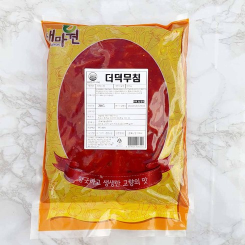 아삭아삭 더덕무침 100g  10팩 - 새마원 HACCP 국내 제조 더덕무침, 2kg, 8개