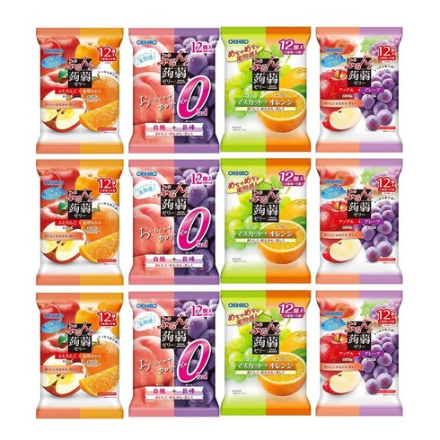 일본 오리히로 곤약젤리 8가지맛 총48개, 12개