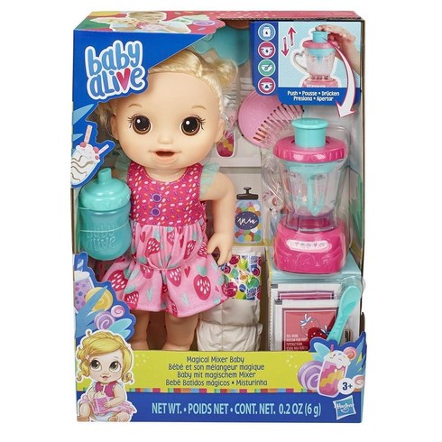 미국 정품 베이비얼라이브 딸기 쉐이크 Baby Alive Magical Mixer Baby Doll 음식 먹기