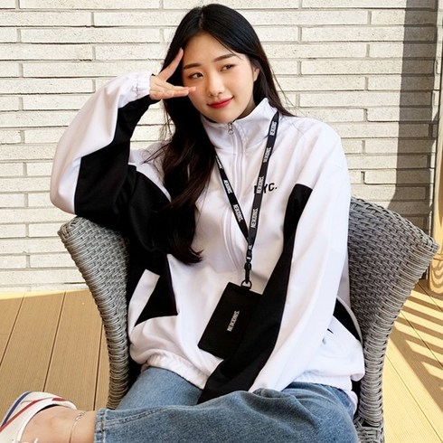 2023년 가성비 최고 저지 - 티데일리 남녀공용 엔와이씨 배색 져지 오버핏 트레이닝 긴팔 집업